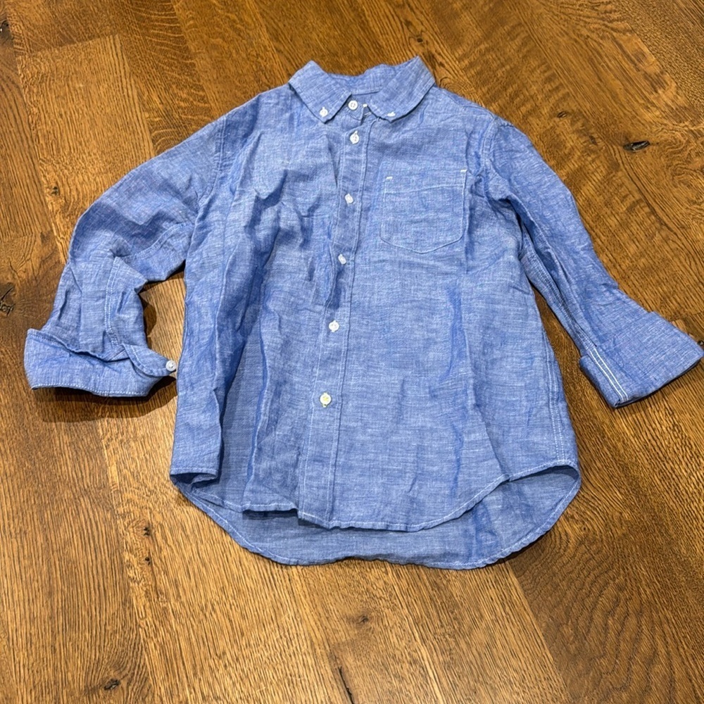 Crewcuts Boys Button Down Tee Blue Size 10